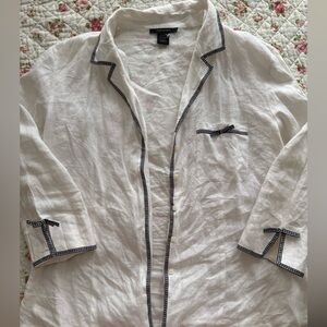 100% Linen gingham button down